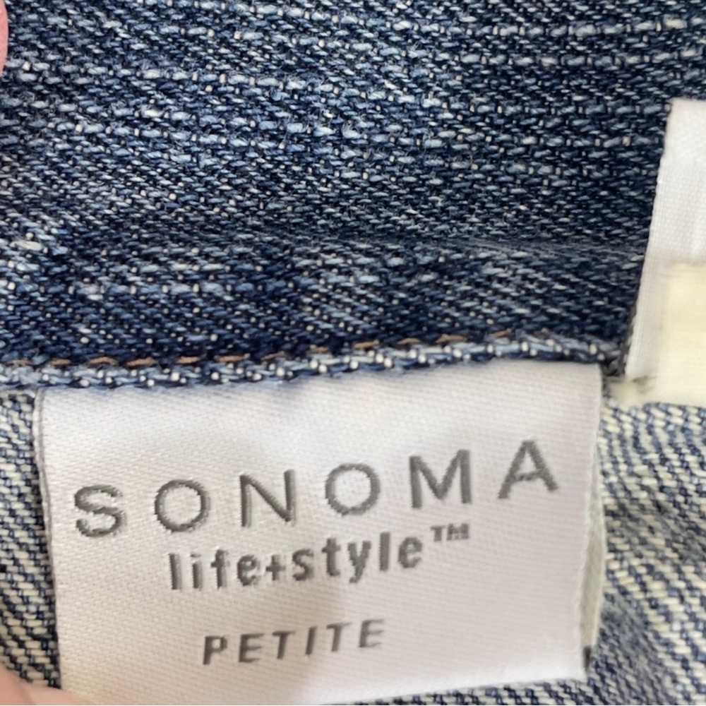 Sonoma Petite Button Up Denim Jacket Small Petite - Picture 5 of 7